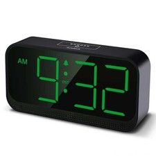 Digital Battery Alarm Clock - Cordless Small Clock for Bedroom  Travel, Large