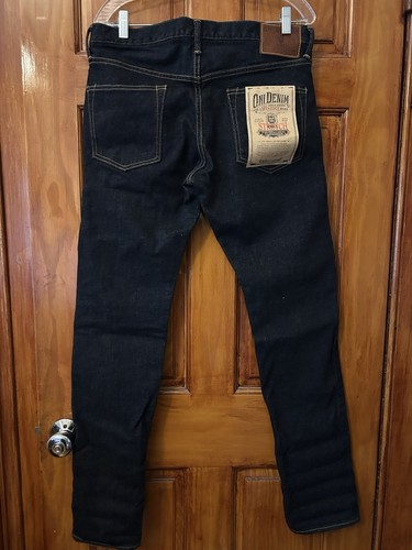 NEW W/ TAGS Oni Denim 122S-BE 15 oz Japanese Denim Jeans sz 32 indigo selvedge
