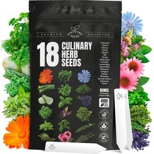 Culinary Herb Seed Kit 18 Varieties, 4100 Seeds, Heirloom Non-GMO