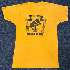 Vintage 80s Marathon Cross Country Championships Piaa T-shirt S Yellow Rare