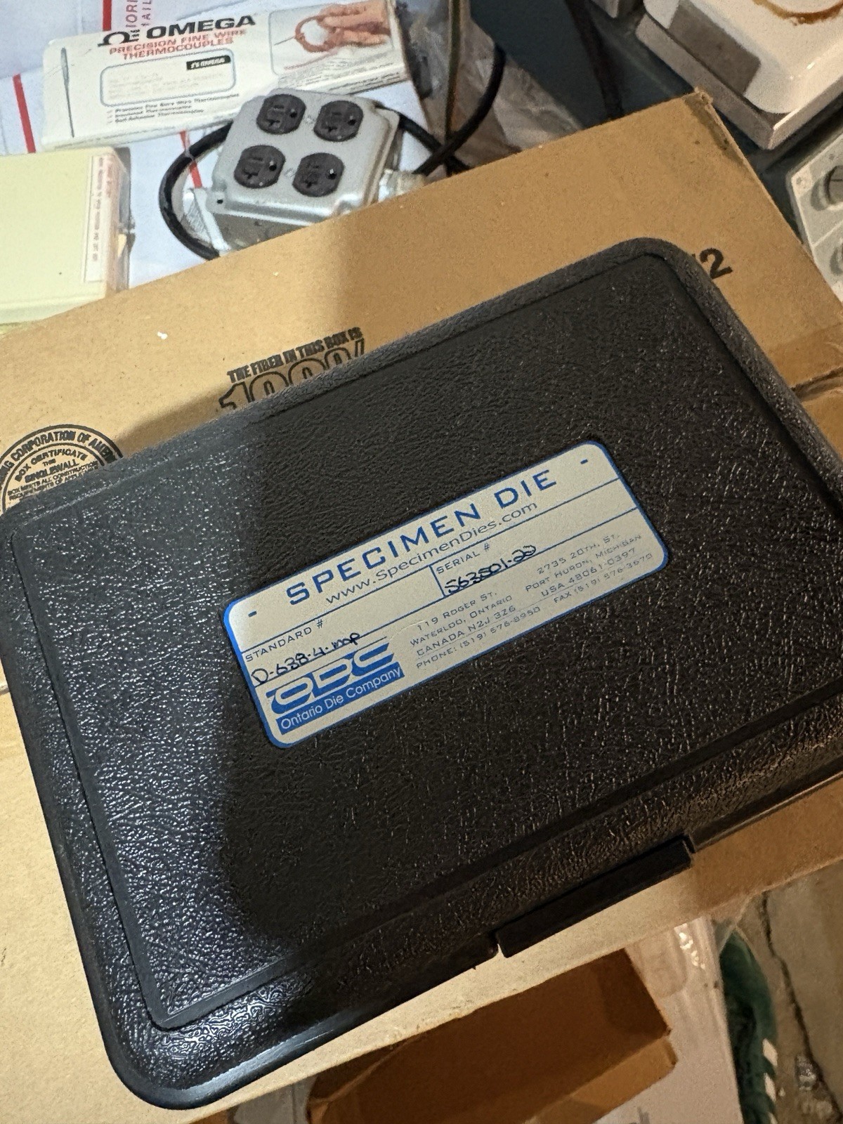 ODC Ontario Die D-638-4-100 Specimen Die Cutting Tool ASTM D638 w/ Case