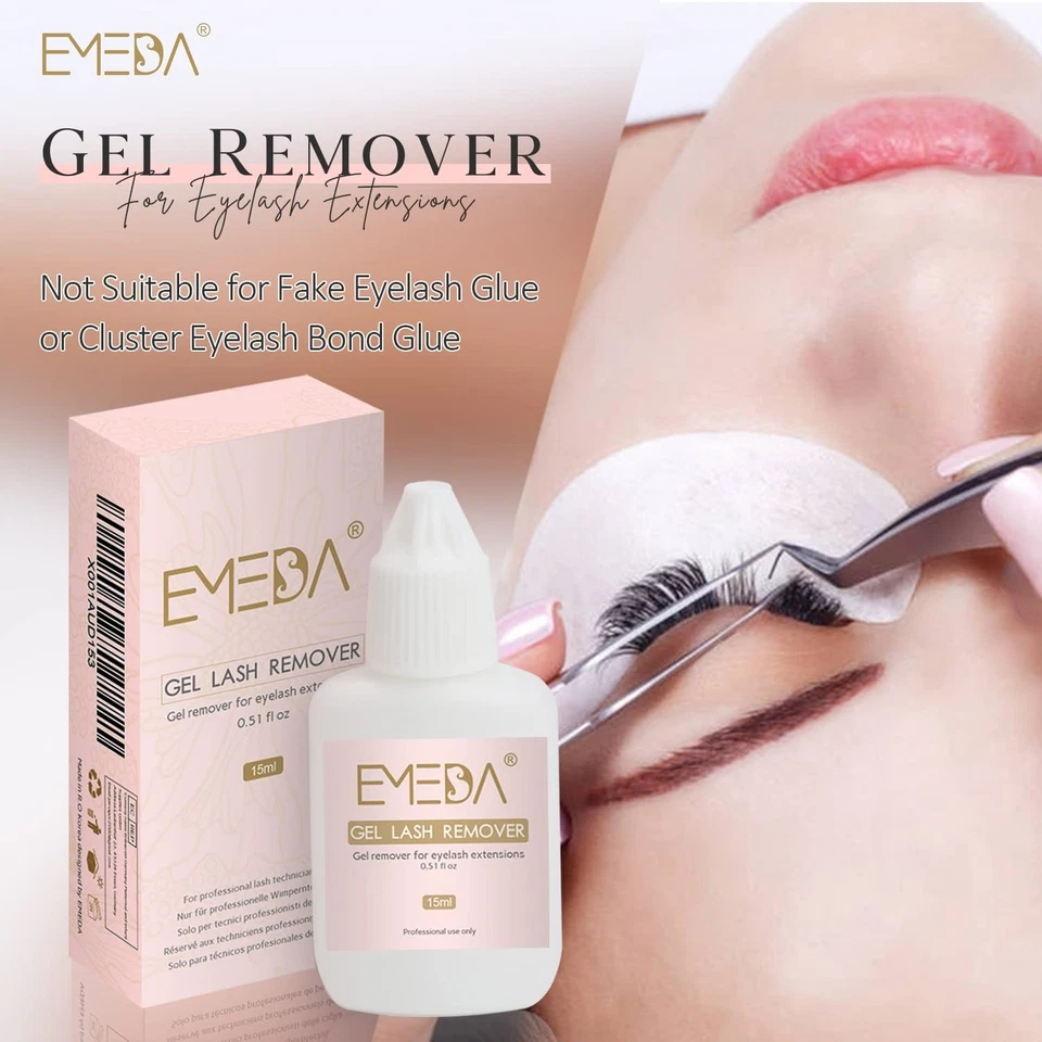 Gel removedor de extensión de pestañas EMEDA 15 ml - disuelve rápidamente potente anuncio de pestañas Foto 2 de 4