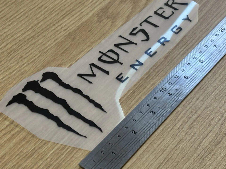 Logotipo Monster Energy Negro Vinilo Adhesivo Calcomanía Drift Coche de Carreras Camión Patrocinador JDM Foto 2 de 4
