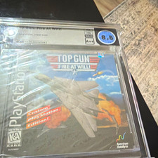Top Gun: Fire at Will! Sealed PS1 Flight Simulator 1996 Wata graded 8.5 A++