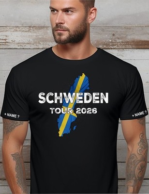Schweden T-Shirt Urlaub Reisen Ausflug Ferienhäuser Sehenswürdigkeiten Damen