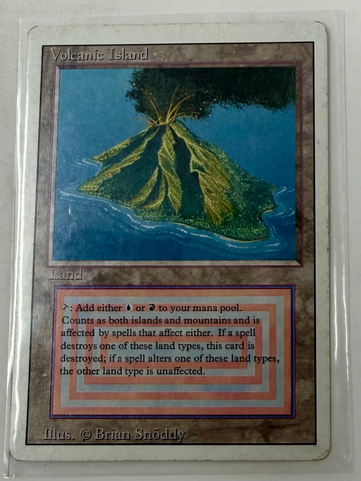 Magic the Gathering, Volcanic Island, Revised Edition, MTG - played