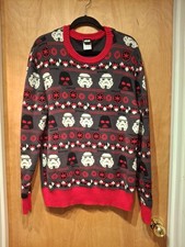 Men's L Star Wars Pullover Sweater Stormtroopers Ugly Christmas