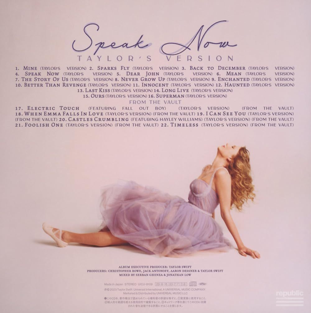 Taylor Swift Speak Now (Taylor's Version) (Deluxe Limited Edition) 2CD |  eBay