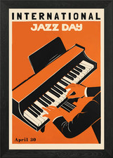 April 30 Jazz Day Poster Framed Wall Art Poster Canvas Print Picture