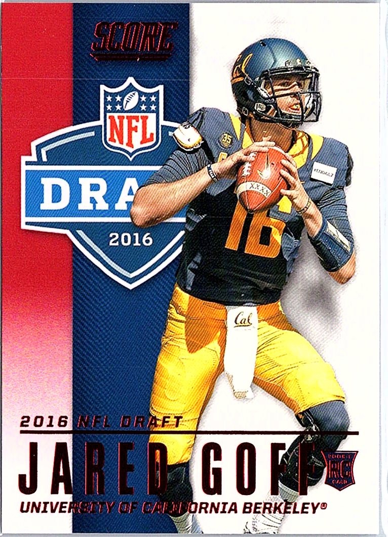 2016 Score #2 Jared Goff NFL Draft Red
