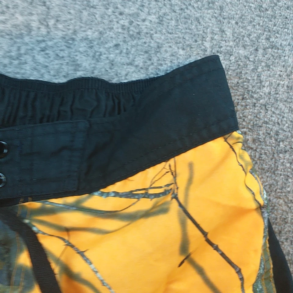 Mossy Oak 橙色迷彩游泳板短裤 10 英寸内缝男式 M- W27 x L9 码 — 第 3/4 张图片