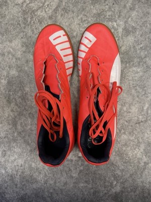 Puma EVO SPEED 5 Indoor Trainer Soccer Cleats Orange Youth Boys Unisex 47