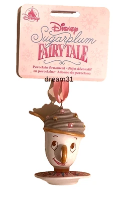 BNWT Disney Parks Sugarplum Fairytale Beauty & the Beast - Chip Teacup Ornament