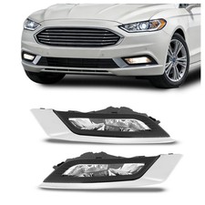 Hecasa Pair Fog Light Compatible With 2017-2020 Ford Fusion Front Bumper Light