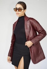 Giacca pelle bordeaux vintage anni 80 The Tannery by Montgomery Ward