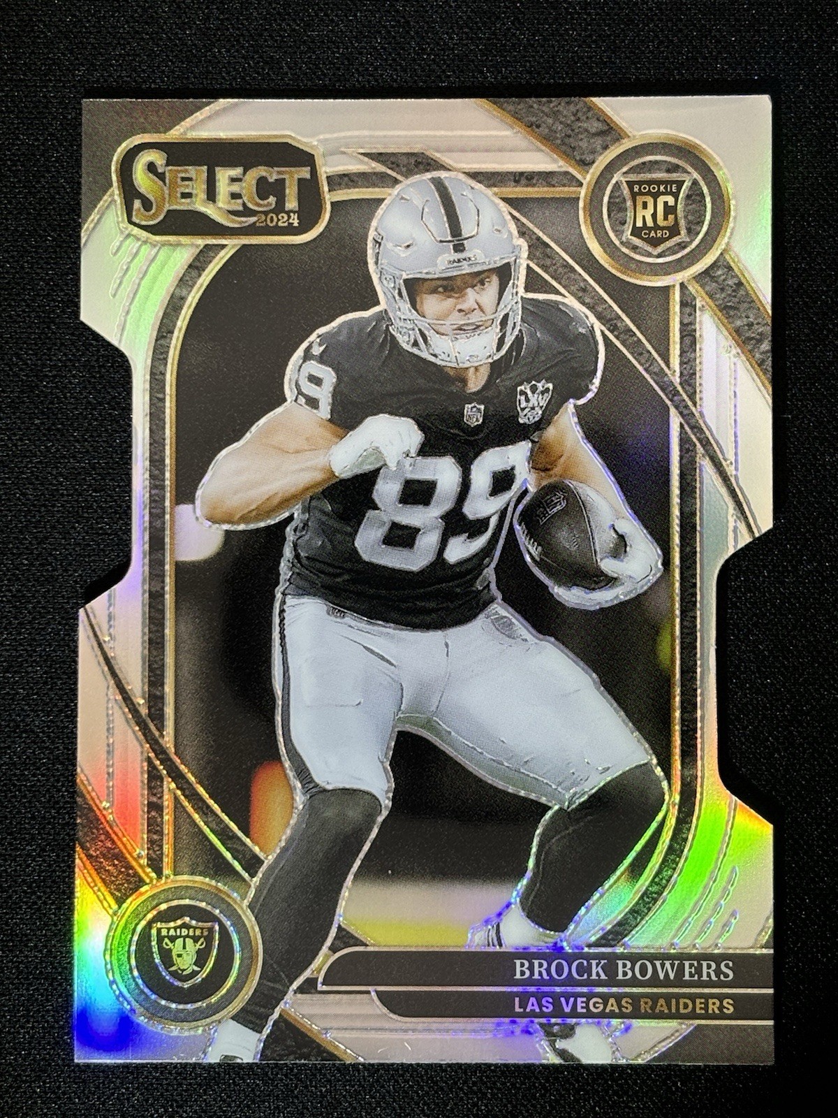 2024 Panini Select - Club Level Brock Bowers #222 Silver Prizm Die-Cut (RC)