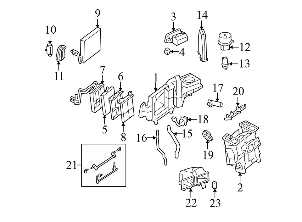 Mercedes-Benz AMG GT R 2018-2020 - Evaporador de CA 2048300058 Foto 3 de 4