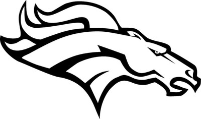 Bronco Horse Sticker Logo Decal Sports Team 5x3 Inches Any Color