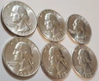 (6) Unc MS 1960 - 1963 D Washington Quarters 90% Silver       (X6)