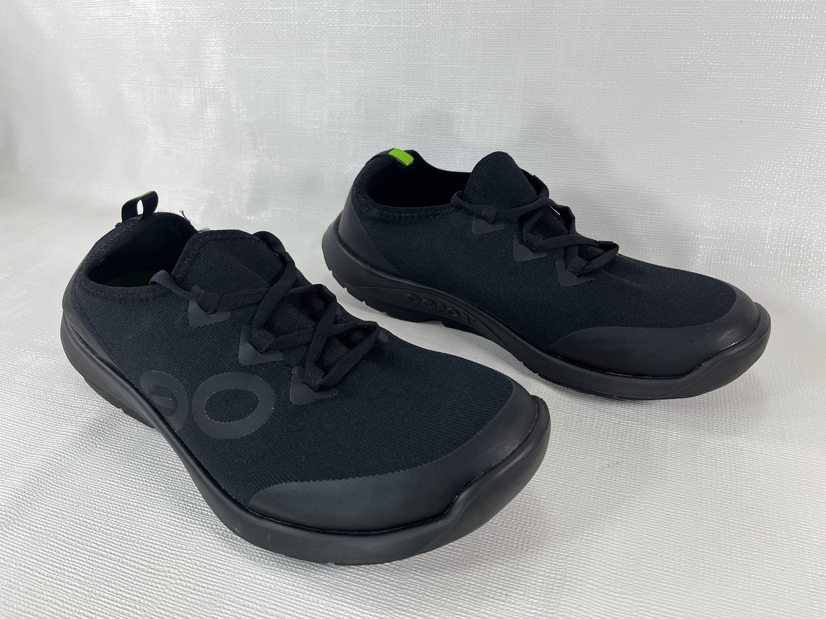Oofos Oomg Sport LS Black Lace Up Recovery Comfort Running 