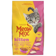 Meow Mix Kitten Li’l Nibbles Dry Cat Food for Kittens, 3.15 lb. Bag 3.17 per pound