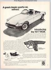MGB Convertible British Leyland Classic Sports Car Vintage 1977 Advertisement