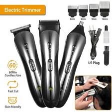Men Electric Hair Clipper Trimmer Rechargeable Beard Shaver Razor Nose Trimmer S