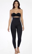 Curveez Shapewear Stunning Shape High Waist Legging Sz Large Black CUR49709 $55