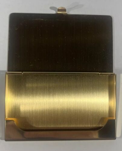 Vintage Brass Buisness Card Holder With San Antonio Engraving On Front - Picture 5 of 7