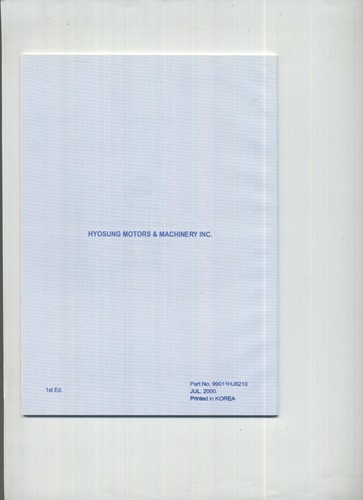Hyosung GV 250 Aquila Mirage (00-08) edición de fábrica manual para propietarios FP52 - Imagen 5 de 12
