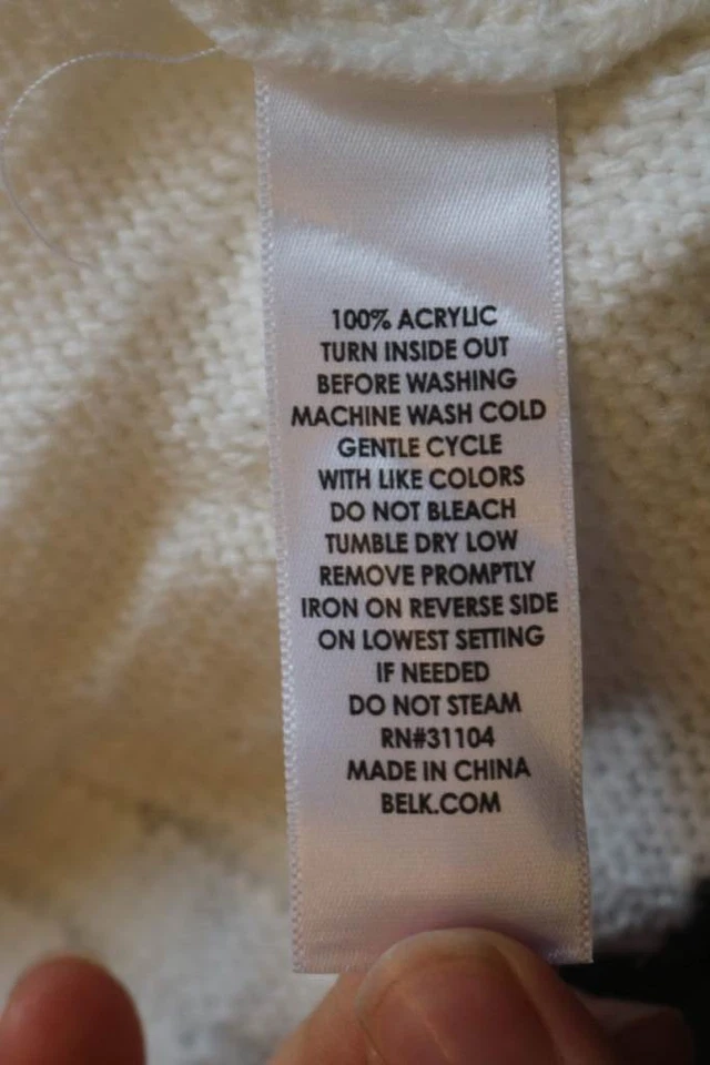 Cárdigan Kim Rogers Petite Marfil Acrílico Frente Abierto Talla PL Foto 4 de 4