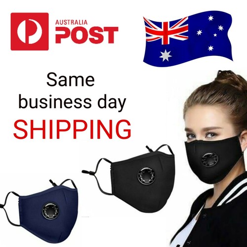 Face Mask Washable 100% Cotton Breathable Adjustable Reusable Unisex Mouth Cover - Picture 2 of 9
