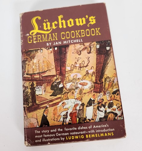Luchows German Cookbook Jan Mitchell Restaurant Recipes Bemelmans Illustrations - 第 1/10 張圖片