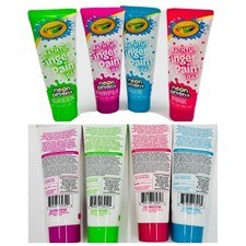 4 Pack Crayola Bathtub Finger Paint Soap Body Wash 3 oz Each Bright Neon Colors
