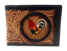 Men's Western Wallet Genuine Leather Hand Crafted Bifold Cowboy Rodeo Wallet