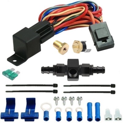 6AN-10AN ENGINE TRANS-MISSION OIL COOLER HOSE LINE TEMPERATURE SWITCH WIRING KIT