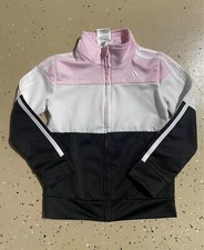 Adidas Track Jacket Girls Size 5 Pink Black