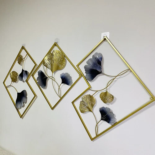 Groß Deko Wand Ginkgo Ginko Blatt gold Metall Wandbild Wanddekoration Wanddeko - Bild 9 von 13