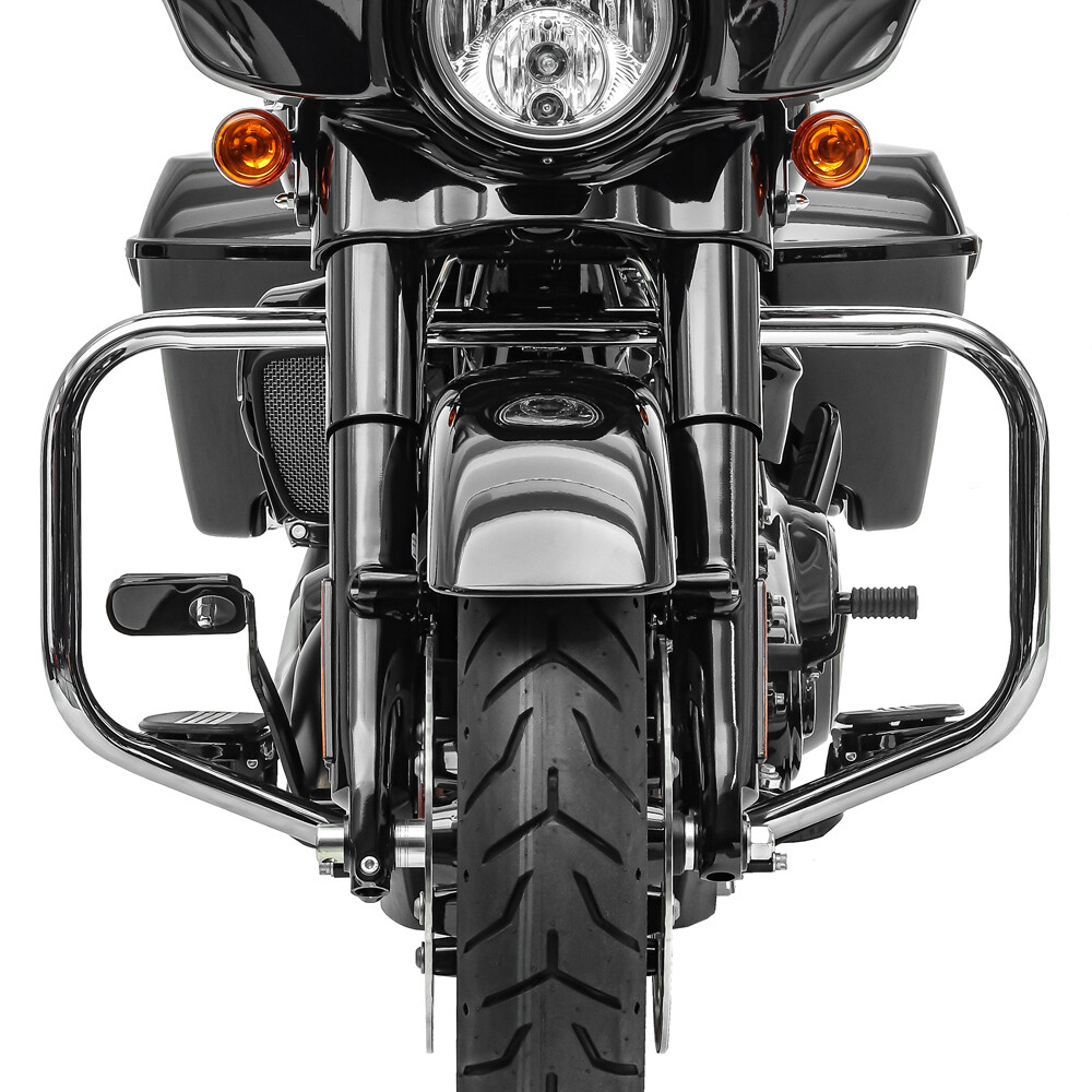 Black Engine Guard for Harley-Davidson Screamin' Eagle Fat Boy FLSTFSE 2005  - engine guard for harley, image size:1000x1000