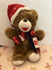 2019 Dan Dee Snowflake Teddy Bear Boy with Scarf Plush Christmas 12" Santa Bear