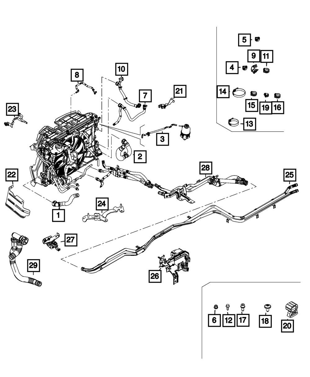 Genuine Mopar 68624290AA Battery Coolant Hose Replacement  