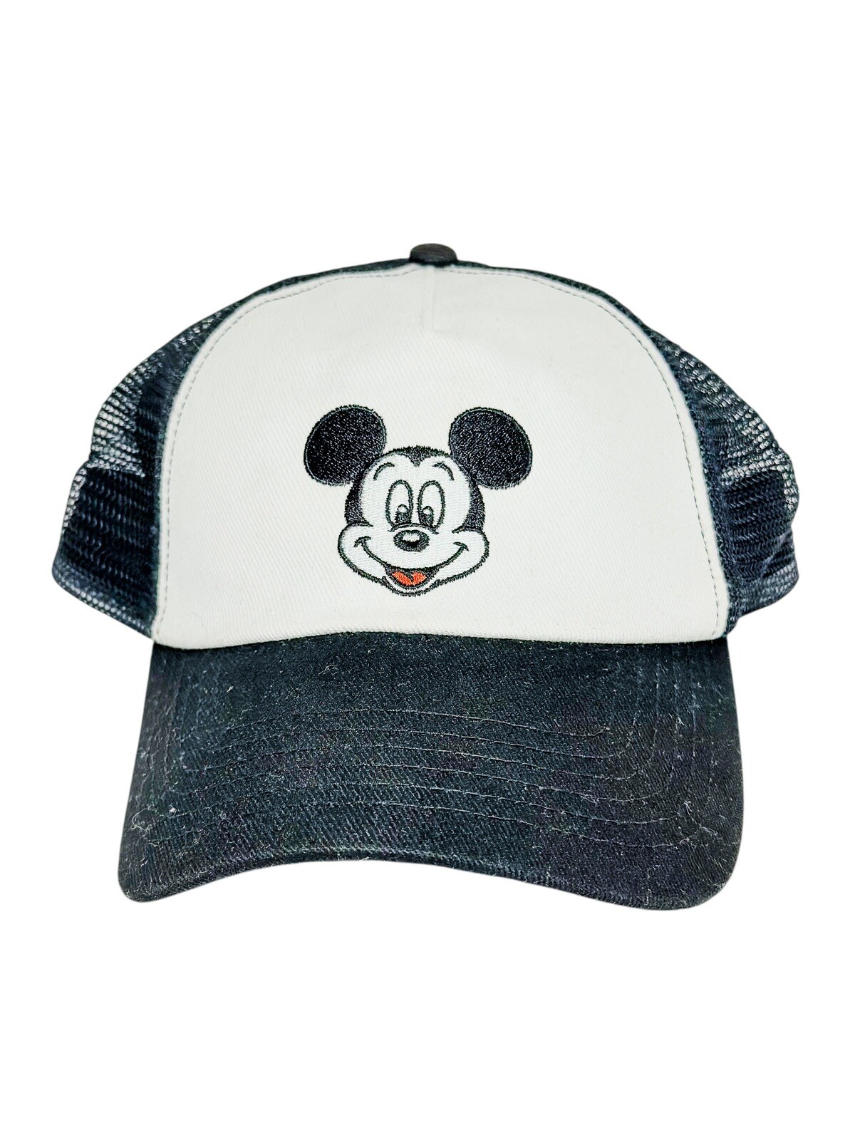Disney Hat Cap Snap Back Black Mickey Mouse Magic Kingdom Trucker Mens