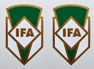 2 Aufkleber IFA Emblem alt   grün/weiss/gold   für MZ RT125 - BK 350   DDR   q8