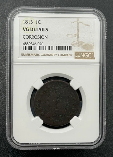 1813 1c Classic Head Large Cent NGC Very Good, Nice Early Large Cent