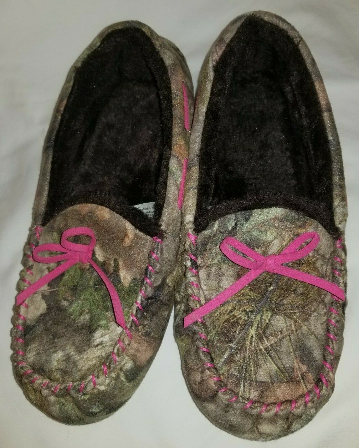 pink camo moccasins