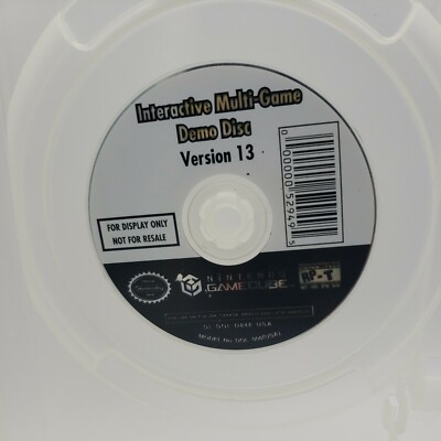 Nintendo GameCube Interactive Multi-Game Demo Disc Version 13 Game Cube ...