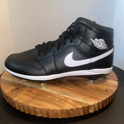 Air Jordan Retro Metal Size 16 Baseball Cleats Men’s Black White  AV5355-001