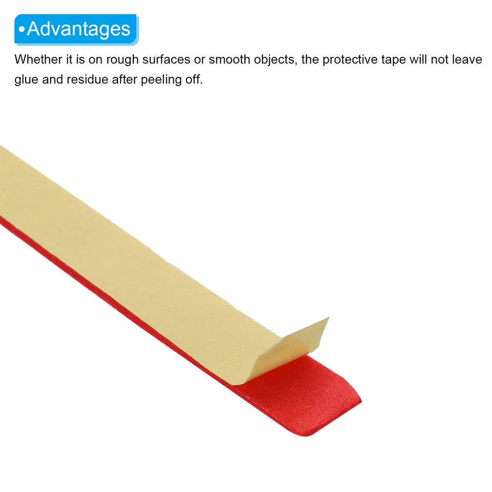 18x0.4" Mesa Tenis Raqueta Borde Cinta 5pzs Ping-Pong Raqueta Lateral Cinta Roja - Imagen 4 de 4