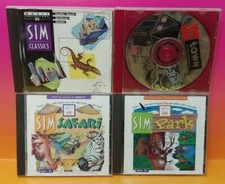 PC CD-Rom Windows Game Lot Tested SIMS Classics Safari Town Park THESIMS VIntage