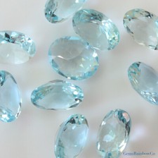Aquamarine Ovals Cut Faceted Natural 5x3 mm to 10x8 mm Loose gemstone AA Quality